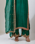 Emerald Kurta With Pants And A Dupatta