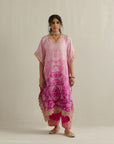 Pink Shaded Bandhani With Pants Set