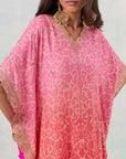 Pink Shaded Kaftan Set