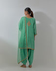 Aqua Mint Gota & Marrori Work Kurta Set I