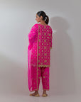 Fuchsia Pink Gota & Marrori Work Kurta Set VIII
