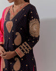 Black Bandhani Gota & Marrori Work Kurta Set II