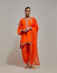 Orange Gota & Marrori Work Kurta Set I