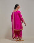 Fuchsia Pink Gota & Marrori Work Kurta Set I