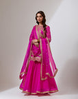 Fuschia Pink Georgette Sharara Set - Ready to Ship