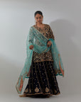 Black Gota & Marrori Work Sharara Set