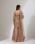 Gold Sharara Set With Gota Embroidery