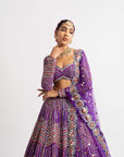 Purple Heavy Multi Color Lehenga Set