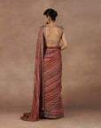 Rose Pink - Ivory Saree Set