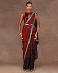 Ruby Red Saree Set