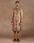 Soft Amber Sherwani Set