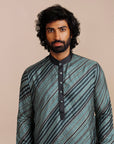 Teal Blue Chevron Kurta