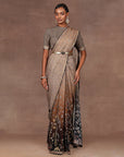 Walnut Brown Ombre Saree Set