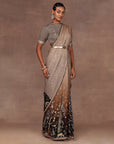 Walnut Brown Ombre Saree Set