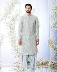 Ocean Grey Kiran Dori Sherwani Set - Ready to Ship