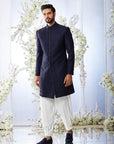 Midnight Blue Sherwani Set
