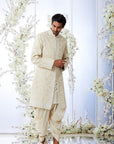 Powder Beige Sherwani Set