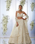 Ivory Sequin Lehenga Set