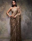 Gold Sequin Saree