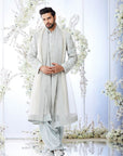 Ocean Grey Kiran Dori Sherwani Set - Ready to Ship