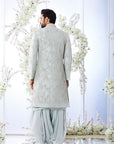 Ocean Grey Kiran Dori Sherwani Set - Ready to Ship