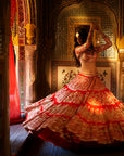 Red Multi-Tiered Lehenga Set - Ready to Ship