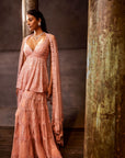 Rose Pink Sequin Sharara Set