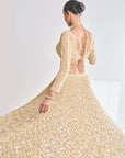 Gold Sequin Lehenga Set