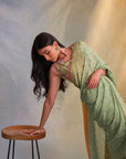 Green Rose Saree