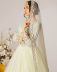 Green Embroidered Lehenga Set