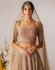 Gold Embroidered Lehenga Set