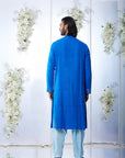 Royal Blue Mirror Work Kurta Set