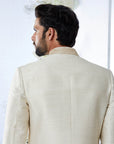 Cream Gold Sherwani Set