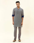 Pink Butti Print Short Shirt Style Kurta with Rolled Up Sleeves - Ready To Ship