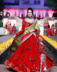 Surkh Laal Velvet Lehenga set