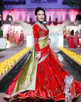 Surkh Laal Velvet Lehenga set