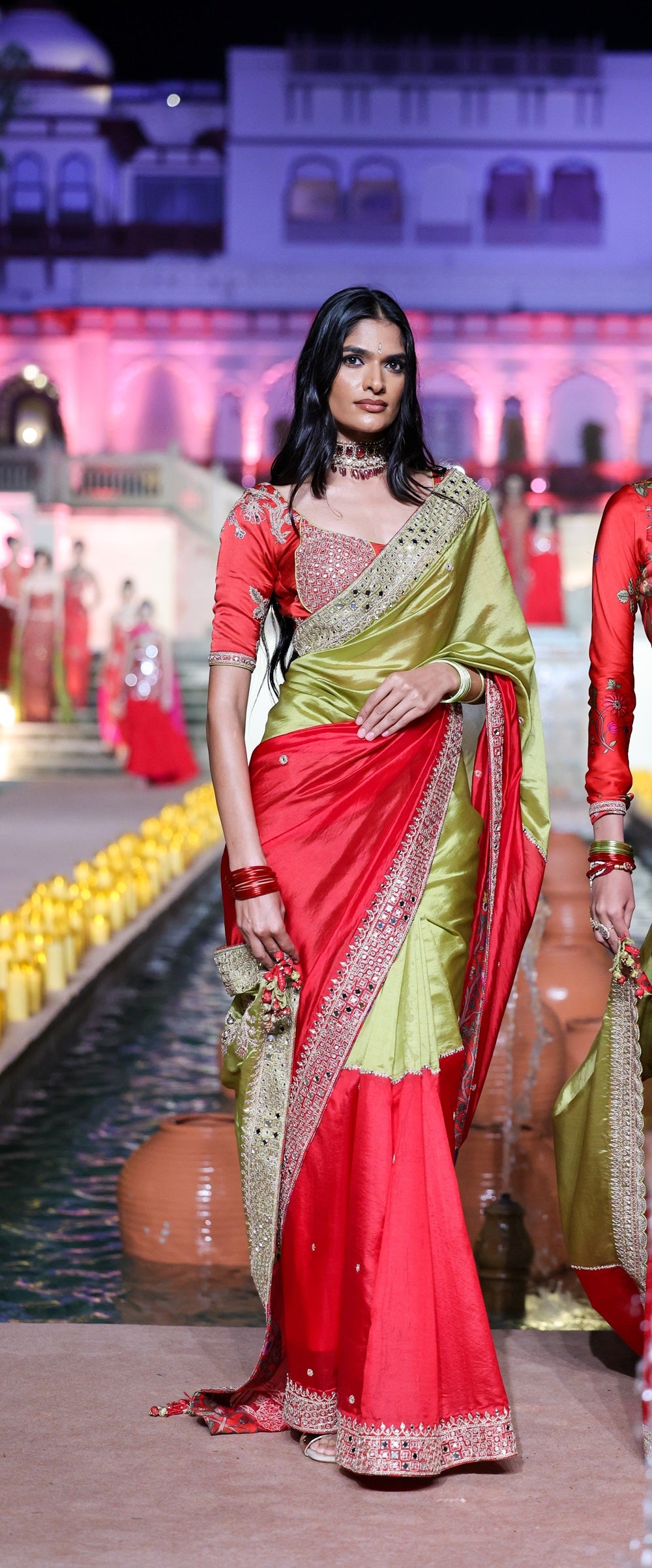 Surkh Laal Saree Set
