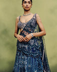 Oceanfire Cocktail Lehenga