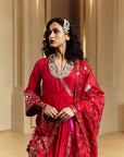 Surkh Laal Anarkali gharara set