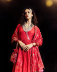 Surkh Laal Anarkali gharara set