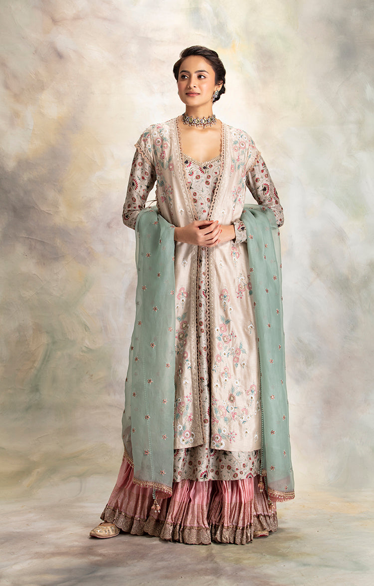 Spectacular Toosh Floral Embroidered Dress Set