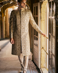 Beige Zardosi Sherwani Set