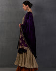 Falsa Silk Velvet Embroidered Dushala