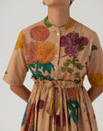 Vintage Garden Gathered Dress