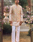 Multi-coloured floral Bundhi Set