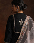 Stunning & Exquisite Black Embroidered Kurta Set