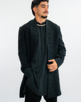 Black Thread Work Open Jacket Set - Ready to Ship
