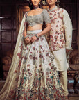 The Royal Satire Ekru Lehenga
