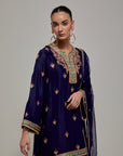 Navy Gota & Marrori Work Kurta Set