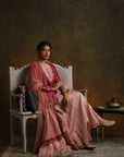 Marori Embroidered Double Layered Angrakha Style Kurti With Sharara & Dupatta